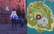 There is a lone statue here (Image via HoYoverse)